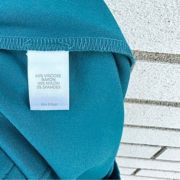 NWT J. Jill Ponte Persian Blue Zip Hem Pencil Midi Skirt - Picture 9 of 10